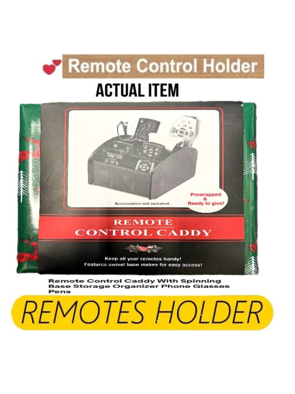 🛑REMOTE CONTROL ORGANIZER 🆒 CADDY ➕ CARRIER Spinner VALET Compartments BUY NOW